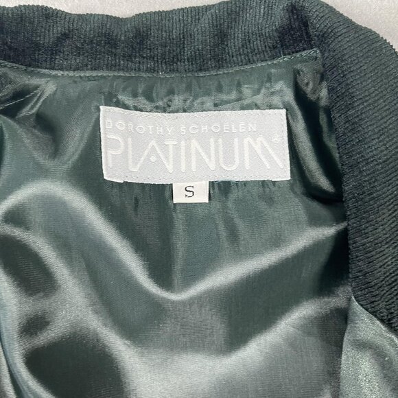 Dorothy Schoelen Blazer Womens Small Made USA Platinum Green Rayon Jacket - Picture 3 of 8
